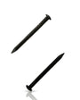 Black mezuzah nails for mounting dark mezuzah cases to doorposts with a low-profile elegant hardware finish