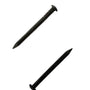 Black mezuzah nails for mounting dark mezuzah cases to doorposts with a low-profile elegant hardware finish