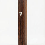 Classic Wood-Inspired Brown Shin Mezuzah, a made in Israel mezuzah with a warm brown finish, silver Shin detail, and timeless everyday style