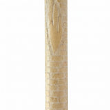 Carved Legacy extra large Jerusalem stone mezuzah case with monumental carved Shin and wall-inspired stone texture