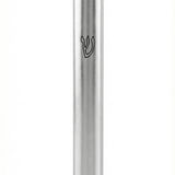 Modern Brushed Silver Aluminum Mezuzah Case with Scroll