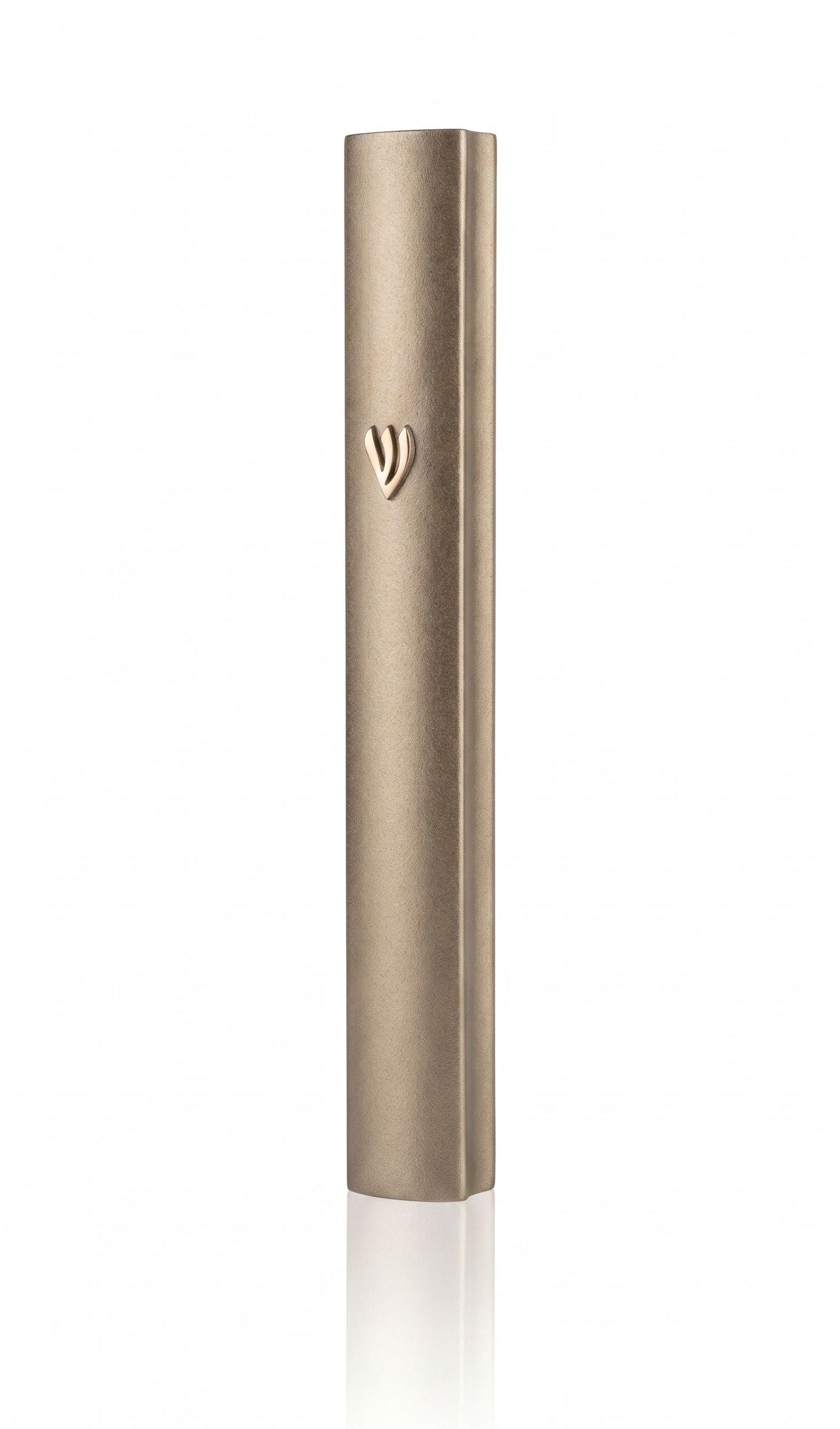 Modern Waterproof Champagne Green Aluminum Outdoor Mezuzah Cover with champagne Shin