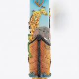 Decorative noahs ark Mezuzah case with animal illustrations