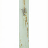 Marble looking Pale Jade Veined Glass Mezuzah case with silver shin