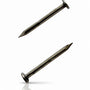 Silver mezuzah nails for mounting mezuzah cases to doorposts with a clean matching hardware finish