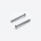 Silver mezuzah screws with threaded grooves for secure mounting of heavier mezuzah cases to indoor and outdoor doorposts