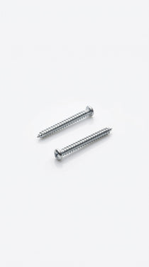 Silver mezuzah screws with threaded grooves for secure mounting of heavier mezuzah cases to indoor and outdoor doorposts