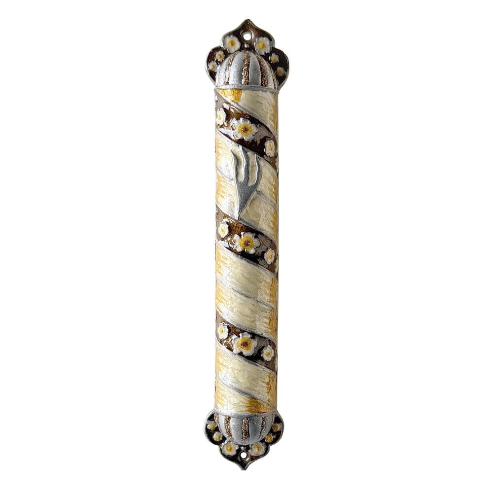 A Mindful Garden Mezuzah - Brown
