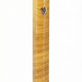 Brown aluminum Mezuzah, 5 inches tall, designed for home doorways, made in Israel, with detailed Hebrew engravings and decorative motifs.
