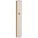 Aluminum Mezuzah - Matt Silver Golden Stripe