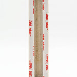 Back of Ana B’Koach Jerusalem stone mezuzah showing recessed scroll chamber and included mounting tape