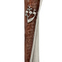 Brown Angel Mezuzah with unrolled scroll revealing angel names, decorative enamel, perfect for home door blessing.