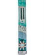 Upscale, detailed Ocean Mezuzah made of pewter with enamel finish, designed for home doorways, showcasing engraved Hebrew letters and decorative motifs.