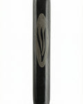Black Marble large mezuzah case handcrafted in Israel with natural black and gray stone texture, Hebrew detail, and 6-inch case size