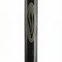 Black Marble large mezuzah case handcrafted in Israel with natural black and gray stone texture, Hebrew detail, and 6-inch case size