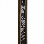 Acrylic Bless Mezuzah with Hebrew blessings, natural color, detailed engraved Hebrew letters, and decorative motifs, suitable for home doors.