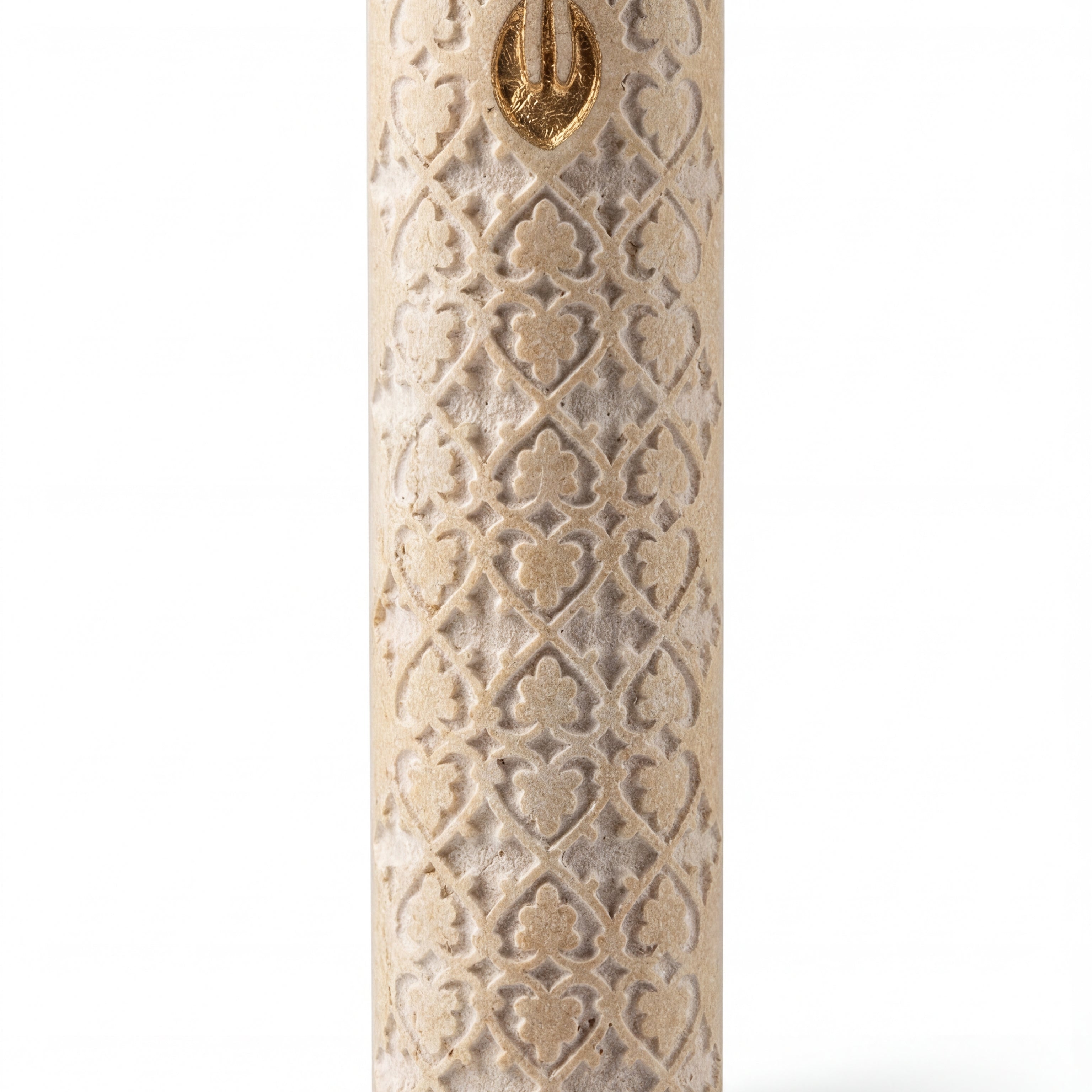 Elegant Casablanca Mezuzah made from Jerusalem stone, ideal for Jewish homes, featuring traditional design and durable craftsmanship.