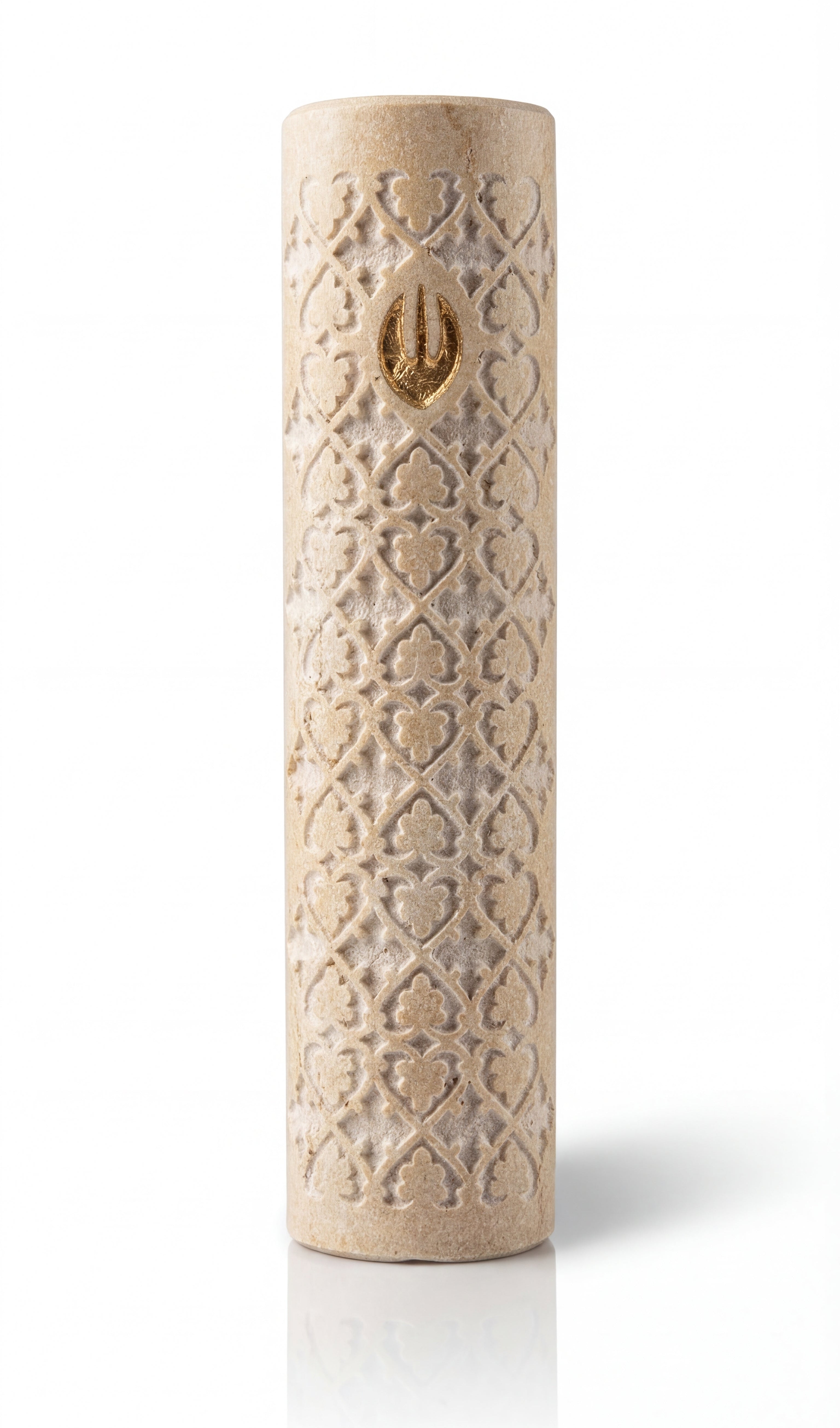 Elegant Casablanca Mezuzah made from Jerusalem stone, ideal for Jewish homes, featuring traditional design and durable craftsmanship.