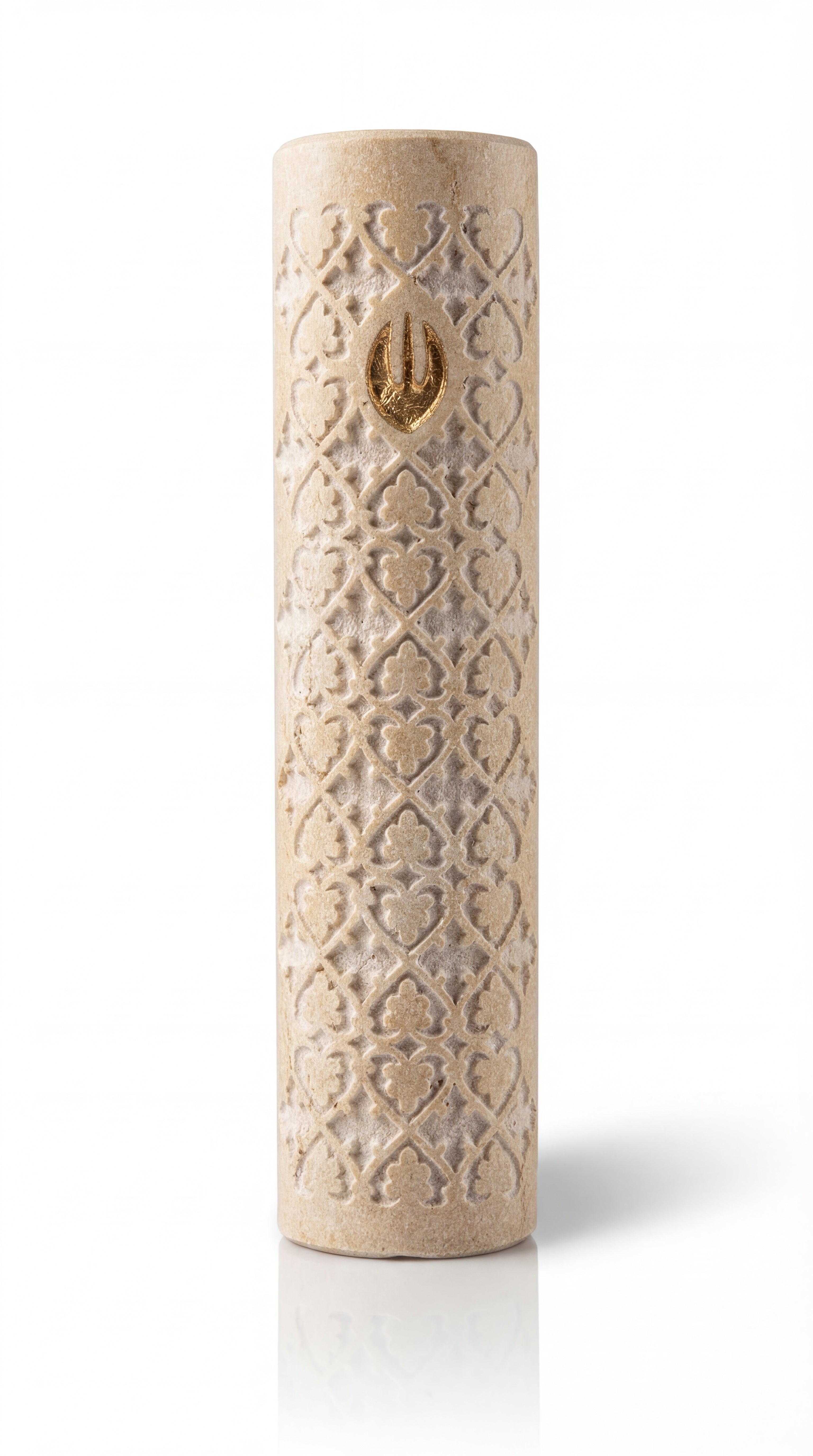Elegant Casablanca Mezuzah made from Jerusalem stone, ideal for Jewish homes, featuring traditional design and durable craftsmanship.