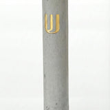 High-quality cement Mezuzah with Shin symbol in gold finish, 6 inches tall, designed for home doorways with precise details and elegant style.