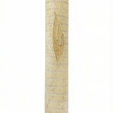 Large Jerusalem stone mezuzah with timeless design, handcrafted in Israel, in natural stone colors with surface variations and detailed engravings.