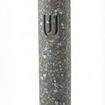 Colorful cement mezuzah with modern design and durable finish, suitable for Jewish home doorways, featuring Hebrew inscriptions and decorative motifs.