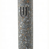 Colorful cement mezuzah with modern design and durable finish, suitable for Jewish home doorways, featuring Hebrew inscriptions and decorative motifs.