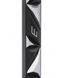 Pure white studio image of the Cyber Prism Black Geometric Mezuzah showing its angular prism panels and Hebrew Shin.