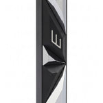 Pure white studio image of the Cyber Prism Black Geometric Mezuzah showing its angular prism panels and Hebrew Shin.