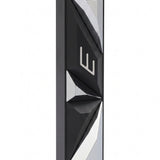 Pure white studio image of the Cyber Prism Black Geometric Mezuzah showing its angular prism panels and Hebrew Shin.
