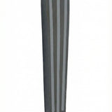 Gray designer mezuzah made of pewter with enamel accents, 4 inches tall, mounted with strong tape, perfect for home doorways.