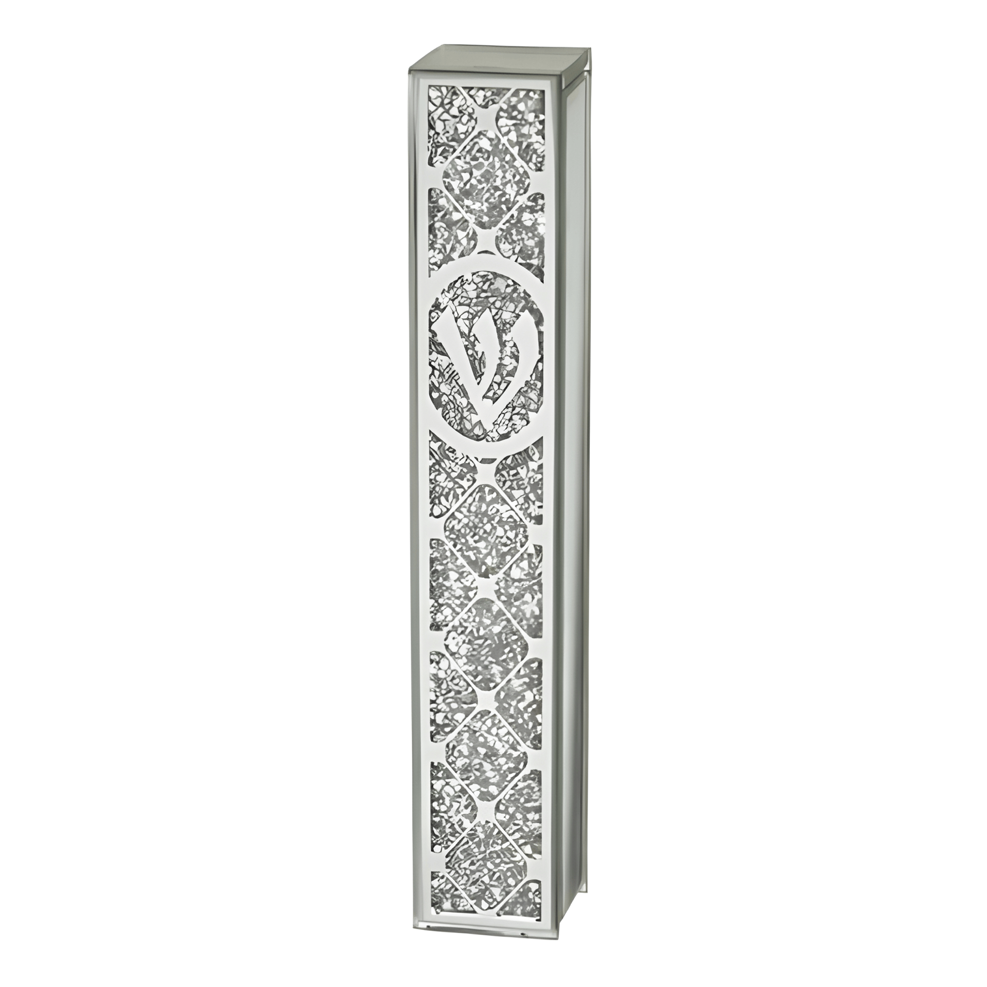 Diamonds Glass Mezuzah