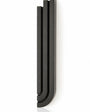 Precise mezuzah centered on pure white background, showcasing its full shape, depth, and hardware details.