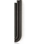 Precise mezuzah centered on pure white background, showcasing its full shape, depth, and hardware details.