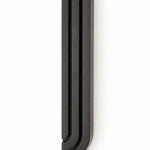 Precise mezuzah centered on pure white background, showcasing its full shape, depth, and hardware details.