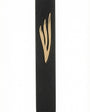 Extra large black stone mezuzah with engraved gold Shin, made in Israel, designed for outdoor and modern door entrances, 9 inches tall.
