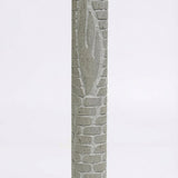 Handcrafted Jerusalem stone mezuzah with brick-style relief, carved Shin, and textured walls, embodying Jerusalem's heritage and history.
