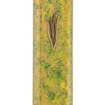 Autumn-themed hand painted wooden mezuzah featuring warm fall foliage colors, designed for home blessing, with precise intricate details and Hebrew engravings.