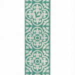 A detailed acrylic Fes Mezuzah with Hebrew inscriptions and decorative motifs, mounted vertically on a white background with a subtle reflection.