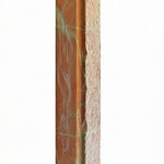 Large Jerusalem stone mezuzah with polished edges and engraved name of God Sha-dai, handcrafted in Israel, showcasing natural stone variations.