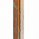 Large Jerusalem stone mezuzah with polished edges and engraved name of God Sha-dai, handcrafted in Israel, showcasing natural stone variations.