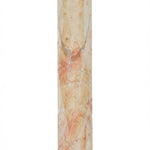 Large Jerusalem stone and glass Mezuzah with Hebrew Shin letter for entrance decor in synagogue or home