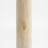 Handcrafted Golden Arch Mezuzah made from Jerusalem stone, showcasing natural variations, intricate engravings, and decorative motifs on a white studio background.