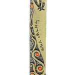Elegant pewter Mezuzah with brass accents, engraved 'Shema Yisrael' in Hebrew, designed for home doorways with detailed craftsmanship.