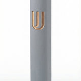 Large gray and gold Shin Mezuzah made of cement, 7 inches tall, with Hebrew engraving, designed for home doors, with strong mounting tape.