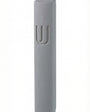 Gray Shin Mezuzah made of cement, 6 inches tall, affixed with strong tape, for doorways, with detailed Hebrew lettering and decorative motifs.