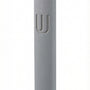 Gray Shin Mezuzah made of cement, 6 inches tall, affixed with strong tape, for doorways, with detailed Hebrew lettering and decorative motifs.