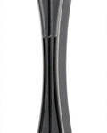 Upscale high-resolution image of a detailed pewter mezuzah with enamel accents, designed for home doorways, with a subtle reflection on a white studio background.