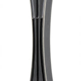 Upscale high-resolution image of a detailed pewter mezuzah with enamel accents, designed for home doorways, with a subtle reflection on a white studio background.