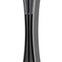 Upscale high-resolution image of a detailed pewter mezuzah with enamel accents, designed for home doorways, with a subtle reflection on a white studio background.